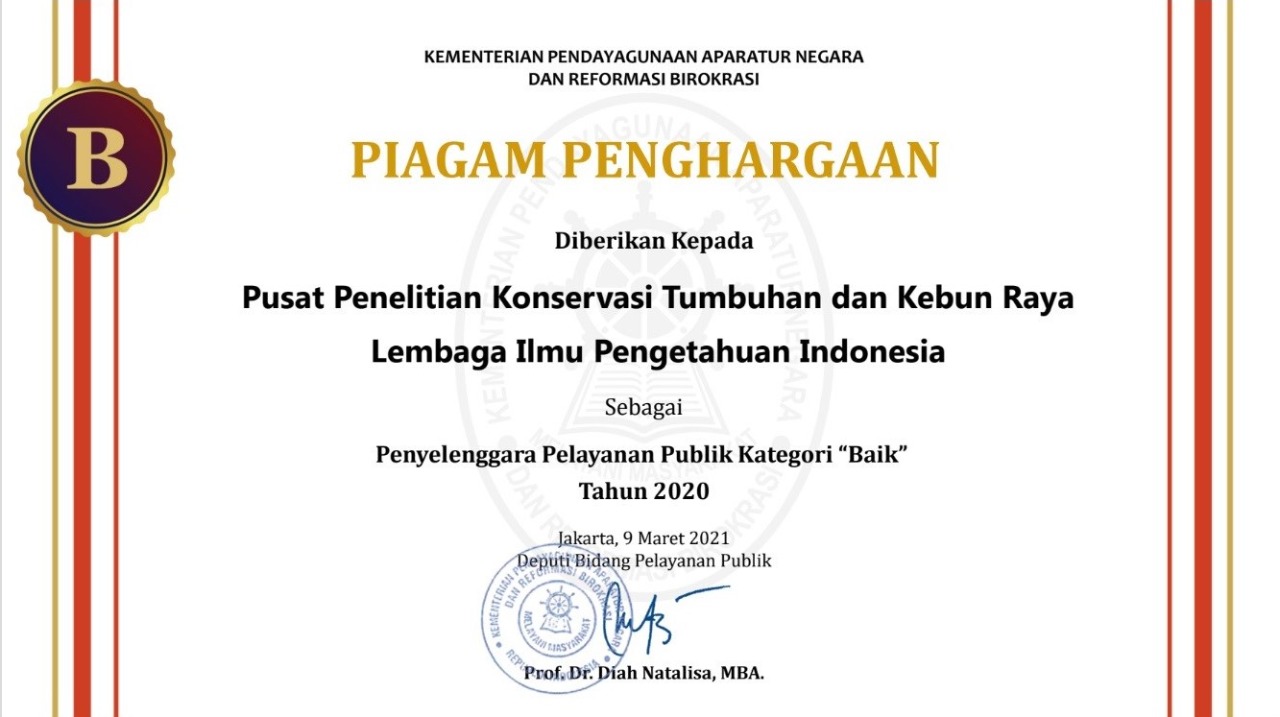 LIPI Raih Predikat Kategori B dalam Penilaian Layanan Publik